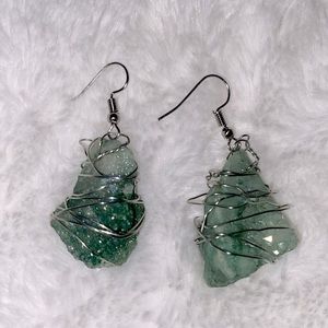 Blue Handmade Crystal Earrings